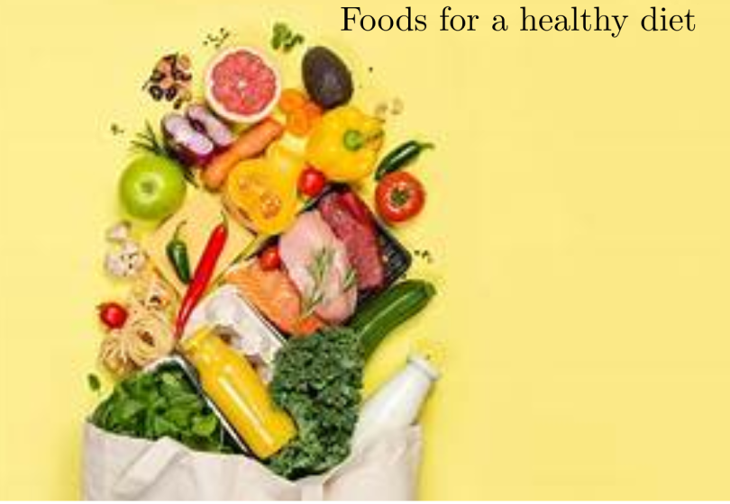 Foods for a healthy diet