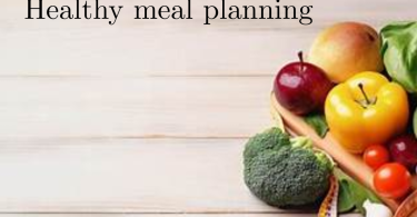 Healthy meal planning